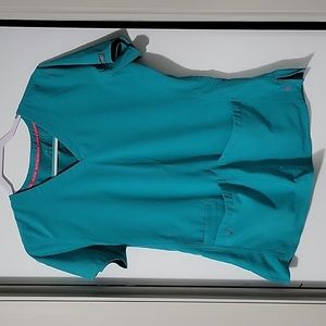 Worn Med Couture teal scrubs medium